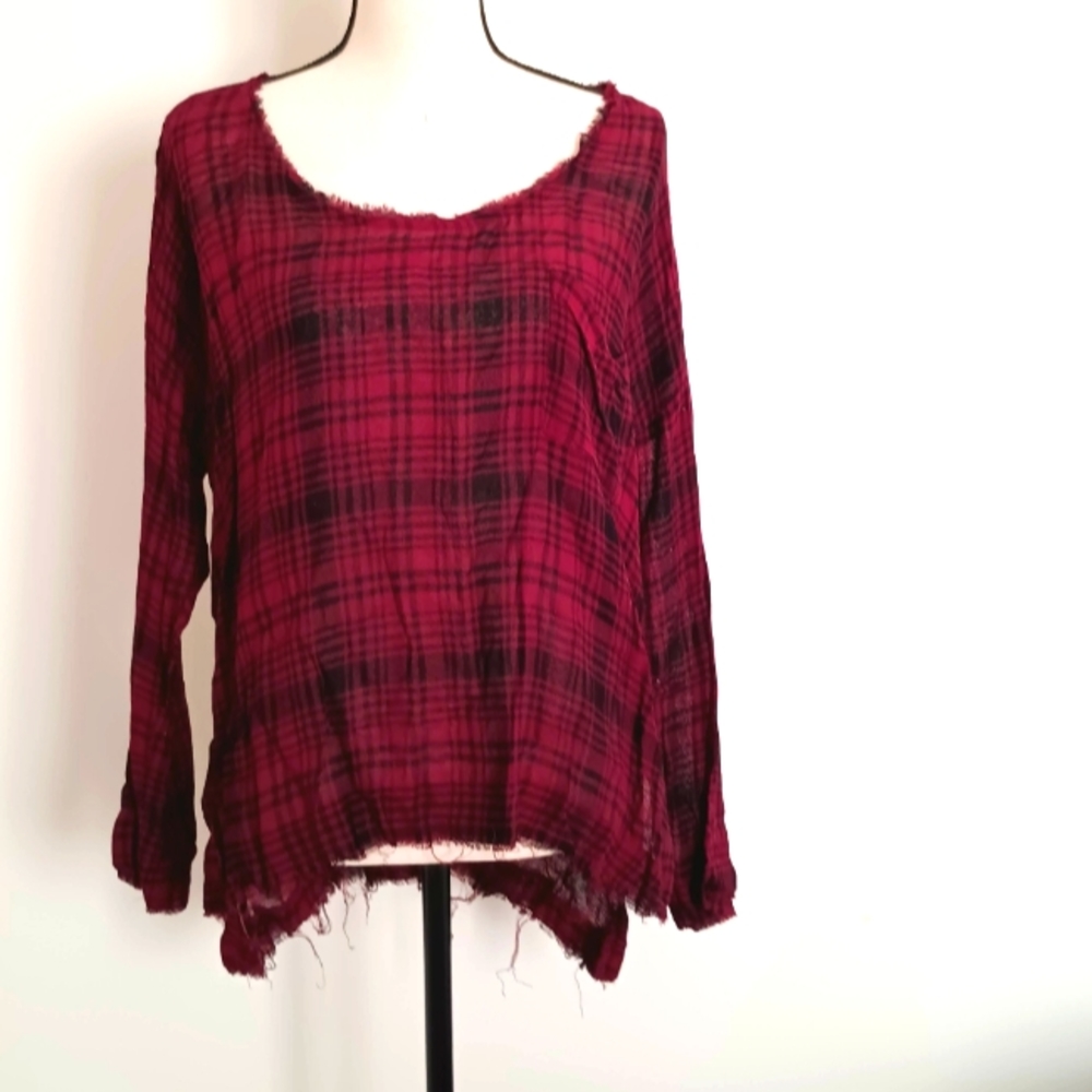 LUSH Plaid Top